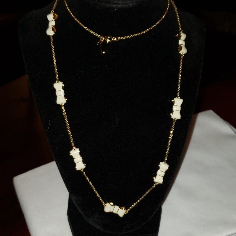 Kate Spade NY Enamel Ivory/Gold Necklace